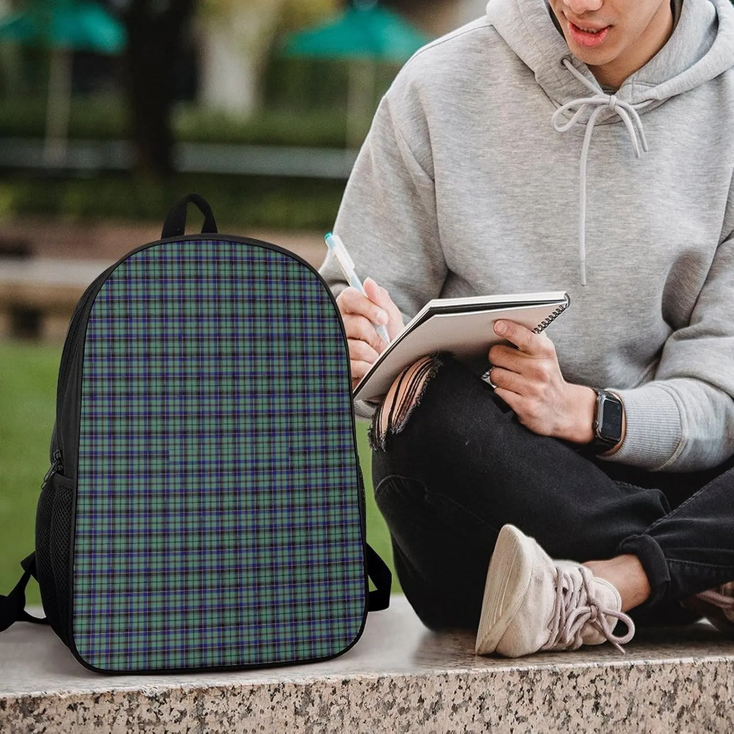 Clan Stevenson Tartan Backpack Lightweight Waterproof Backpacks Laptop Backpack for Unisex Casual Travel Daypacks Large Capacity