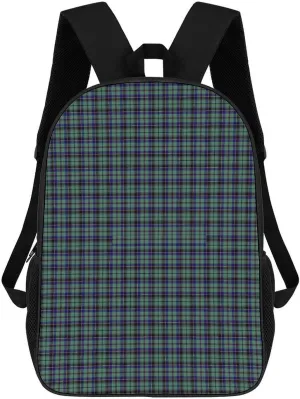 Clan Stevenson Tartan Backpack Lightweight Waterproof Backpacks Laptop Backpack for Unisex Casual Travel Daypacks Large Capacity
