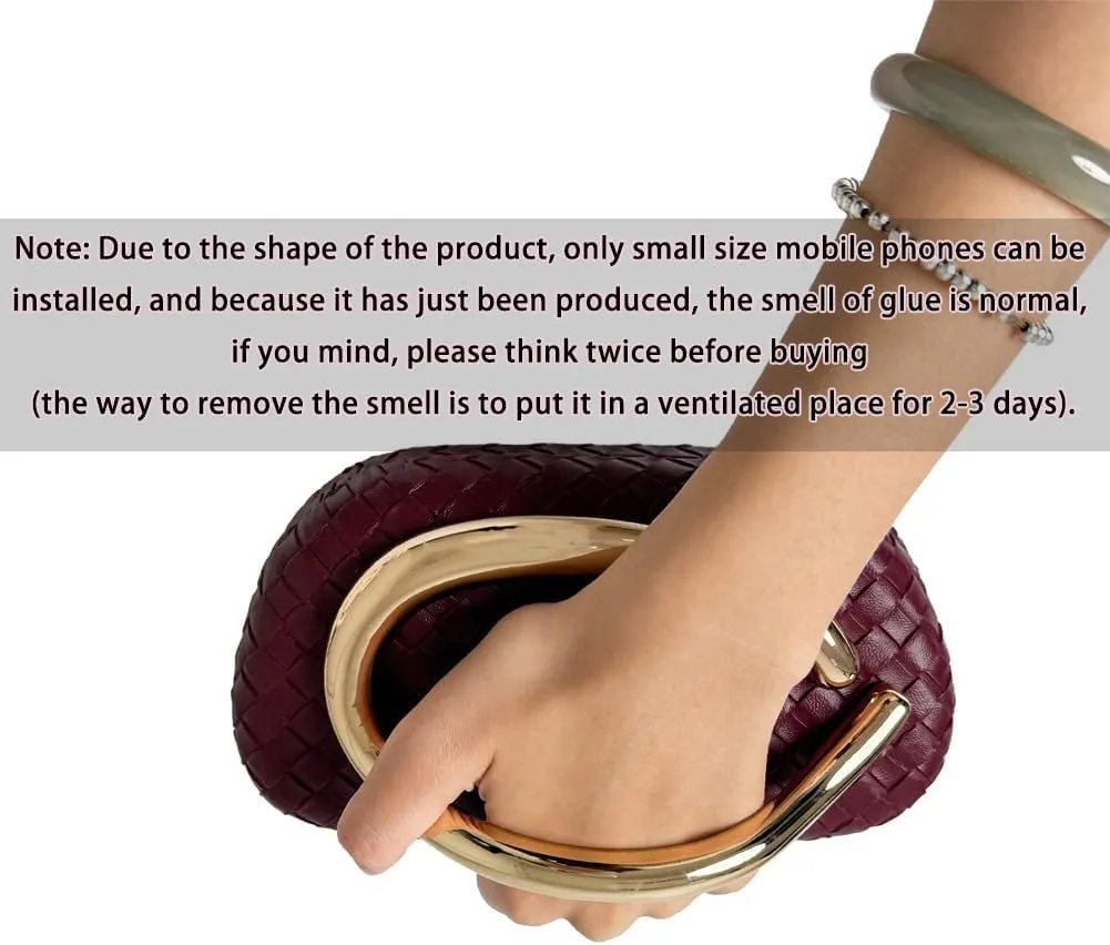 Clutch Purses for Women Evening/Wedding Chic Woven Bag Formal PU Leather Purse Designer Handbags for Party Prom