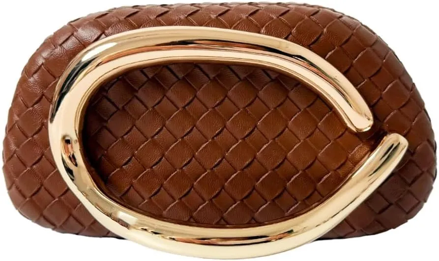 Clutch Purses for Women Evening/Wedding Chic Woven Bag Formal PU Leather Purse Designer Handbags for Party Prom