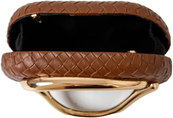 Clutch Purses for Women Evening/Wedding Chic Woven Bag Formal PU Leather Purse Designer Handbags for Party Prom