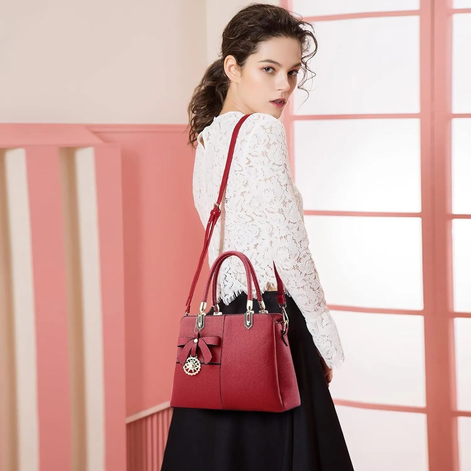 Color Block Women Handbag Elegant Womens Shoulder Bag Crossbody Bag