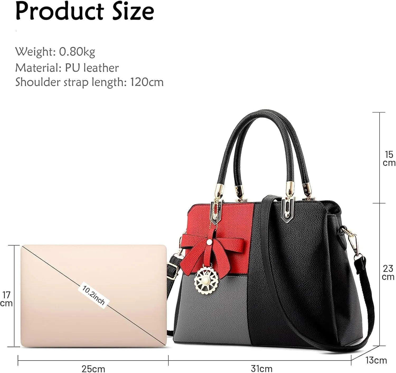 Color Block Women Handbag Elegant Womens Shoulder Bag Crossbody Bag