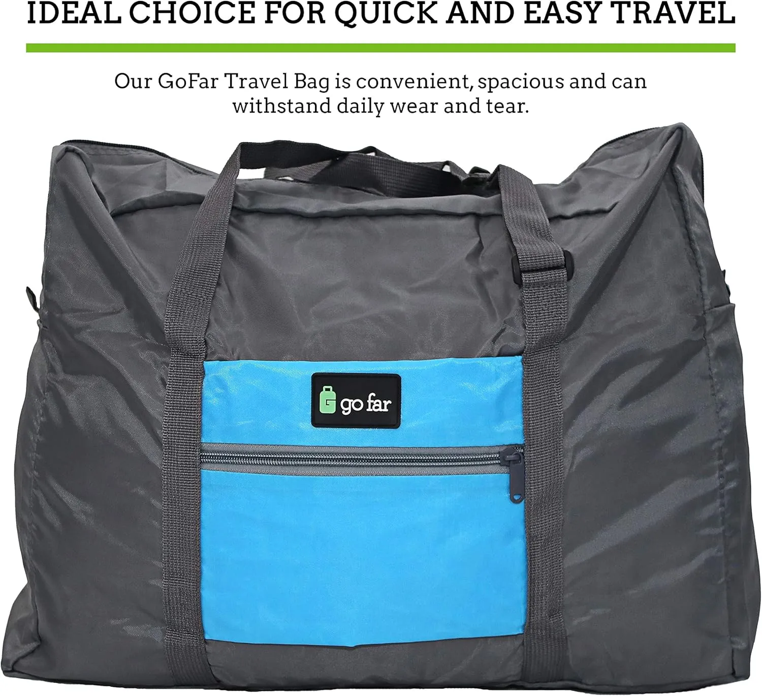 Compact Foldable Pocket Travel Bag for Business and Personal Travel - Blue