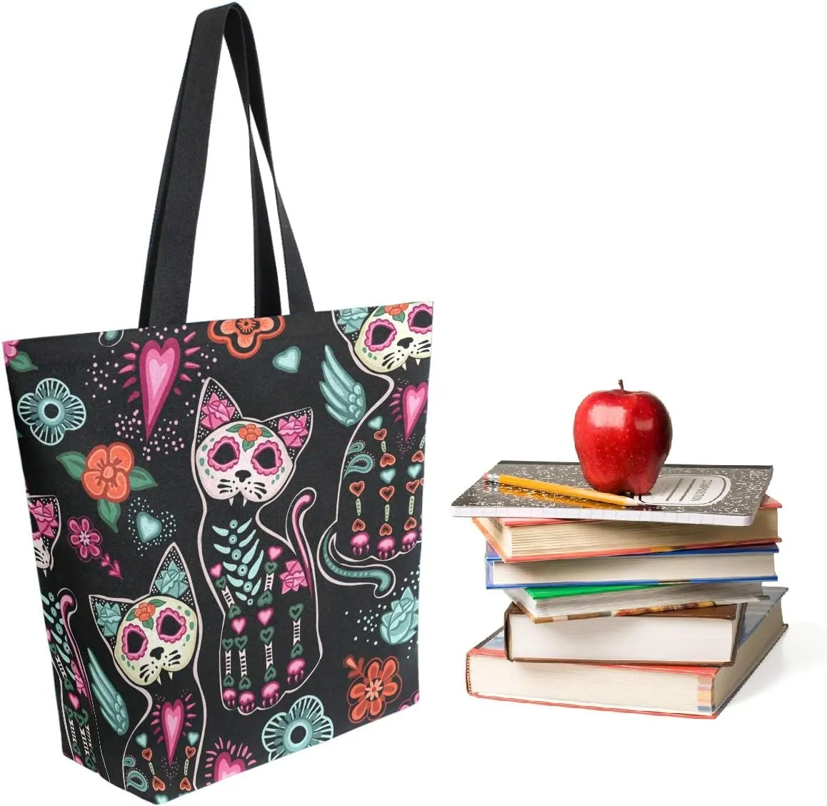 Cool Printed Extra Large Shoulder Tote Bag for Beach Travel Weekender Gym Reusable Grocery Shopping