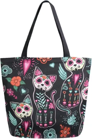 Cool Printed Extra Large Shoulder Tote Bag for Beach Travel Weekender Gym Reusable Grocery Shopping