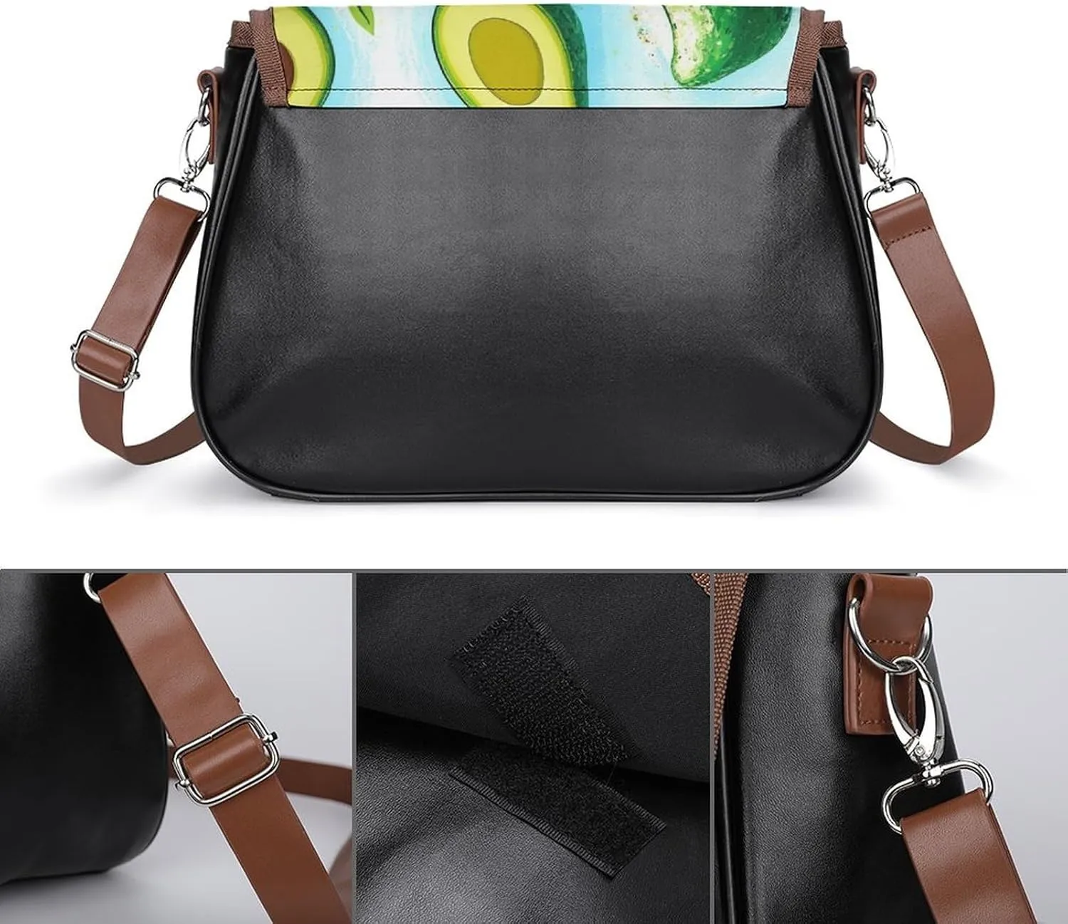 Crossbody Bag with Adjustable Strap for Women, Small Pu Leather Shoulder Handbags for Office