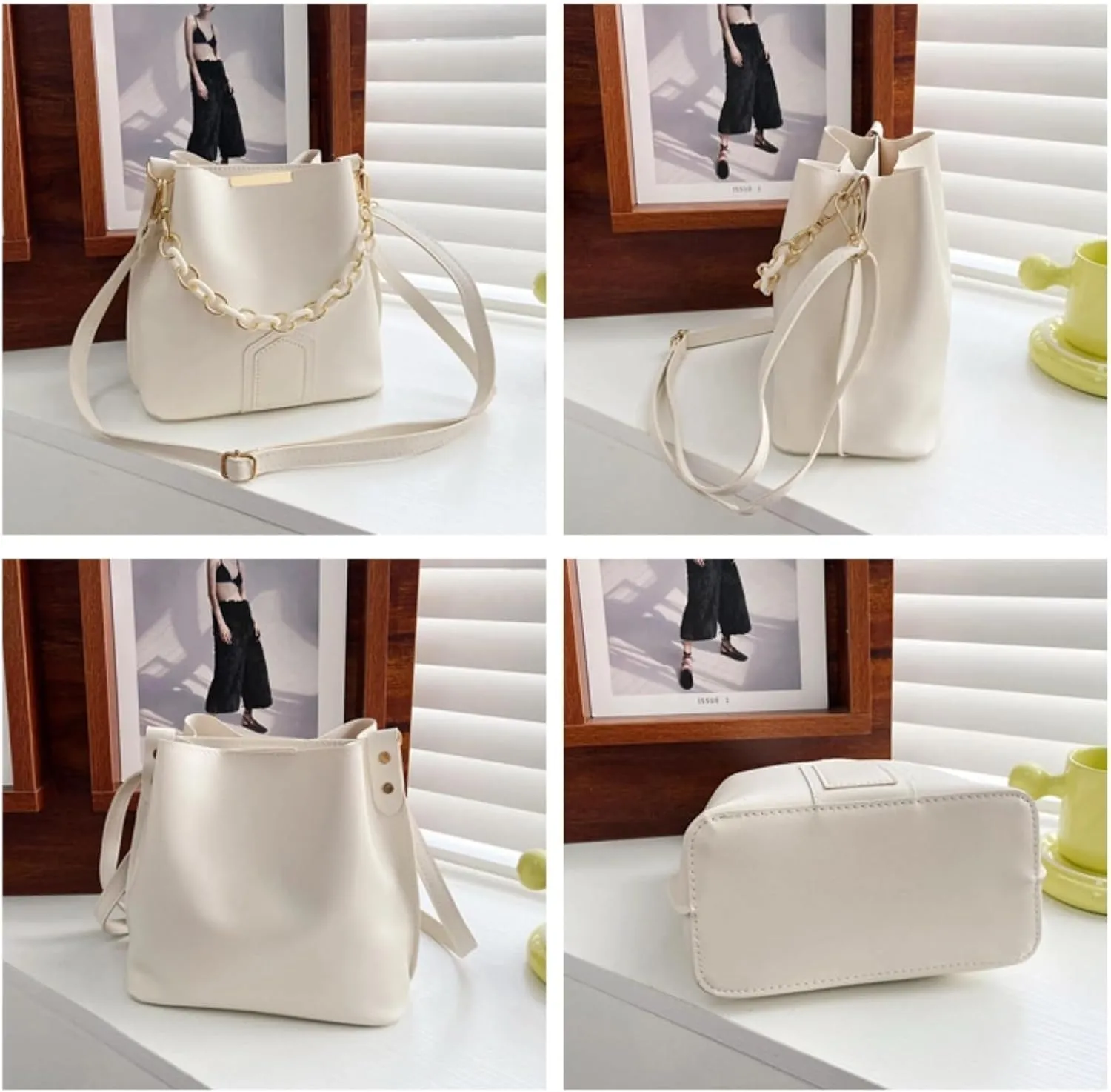 Crossbody Bags for Women PU Leather Tote Bag Trendy Cross Body Purse Shoulder Bag with Adjustable Strap Handbags