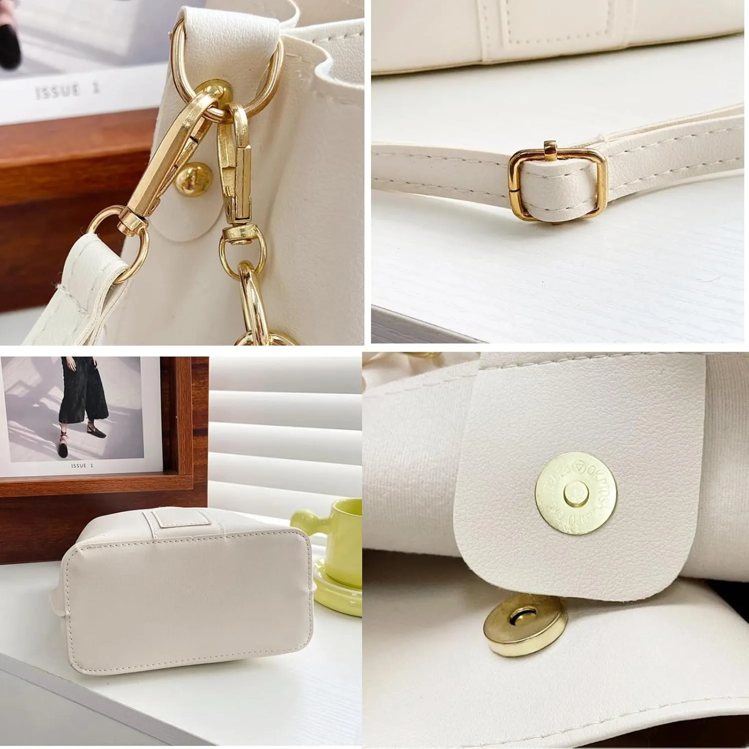 Crossbody Bags for Women PU Leather Tote Bag Trendy Cross Body Purse Shoulder Bag with Adjustable Strap Handbags