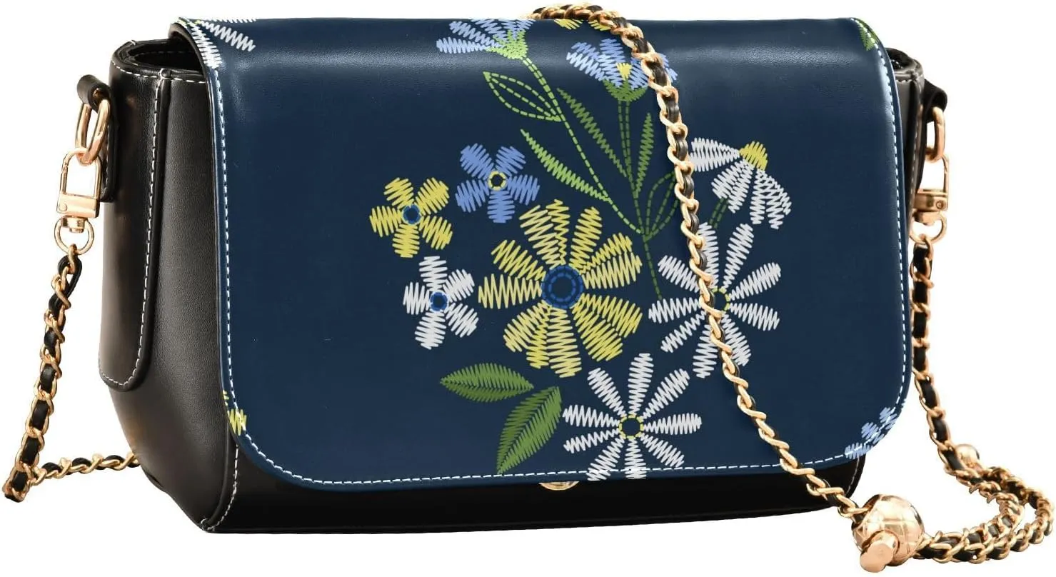 Crossbody Bags for Women Trendy Women's Black Shoulder Bag Small PU Leather Flap Cross Body Bag Handbags