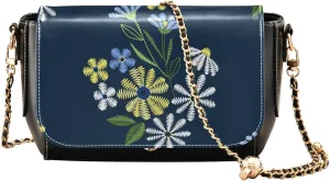 Crossbody Bags for Women Trendy Women's Black Shoulder Bag Small PU Leather Flap Cross Body Bag Handbags