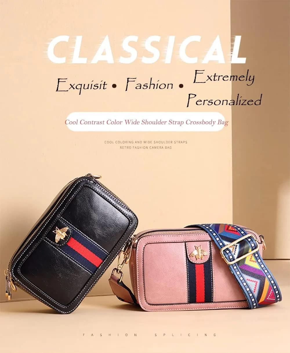 Crossbody Bags for Women,PU Leather Crossbody Purses for Women Shoulder Bag Retro Classic Purse Clutch Shoulder HandBag