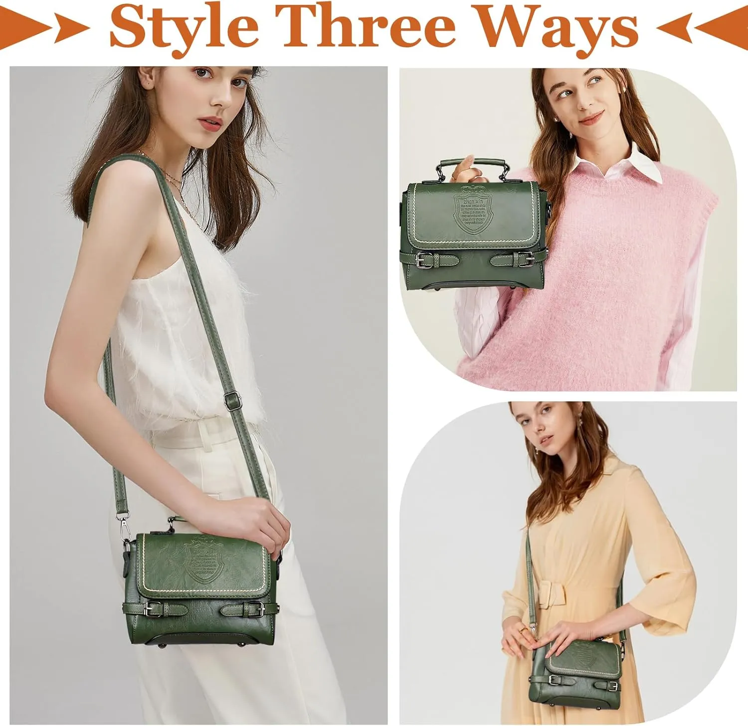 Crossbody Purses for Women, Cute Soft PU Leather Small Purse Handbags, Trendy Tote Clutch Purses Ladies Shoulder Bag