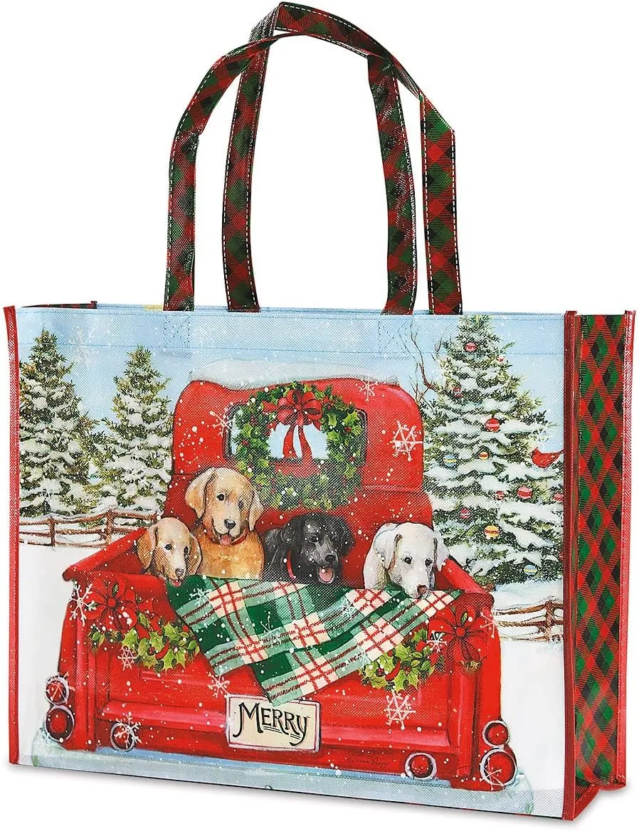 Current Large Reusable Shopping Tote Bags - Set of 4