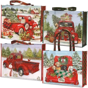 Current Large Reusable Shopping Tote Bags - Set of 4