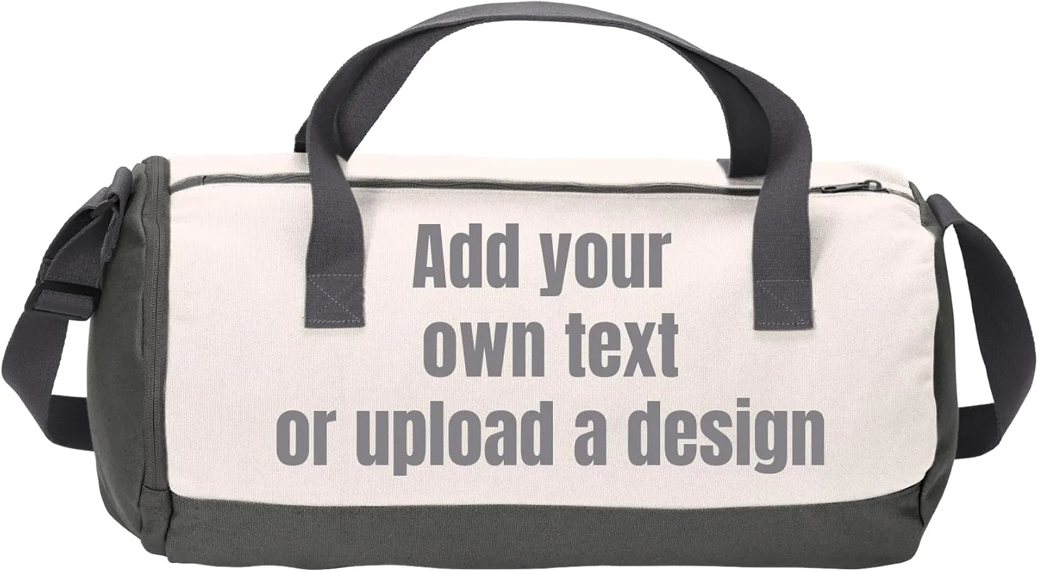 Custom Cotton Barrel Duffel - Perfect Gym Bag for Men & Women, Ideal Travel & Overnight Bag