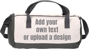 Custom Cotton Barrel Duffel - Perfect Gym Bag for Men & Women, Ideal Travel & Overnight Bag