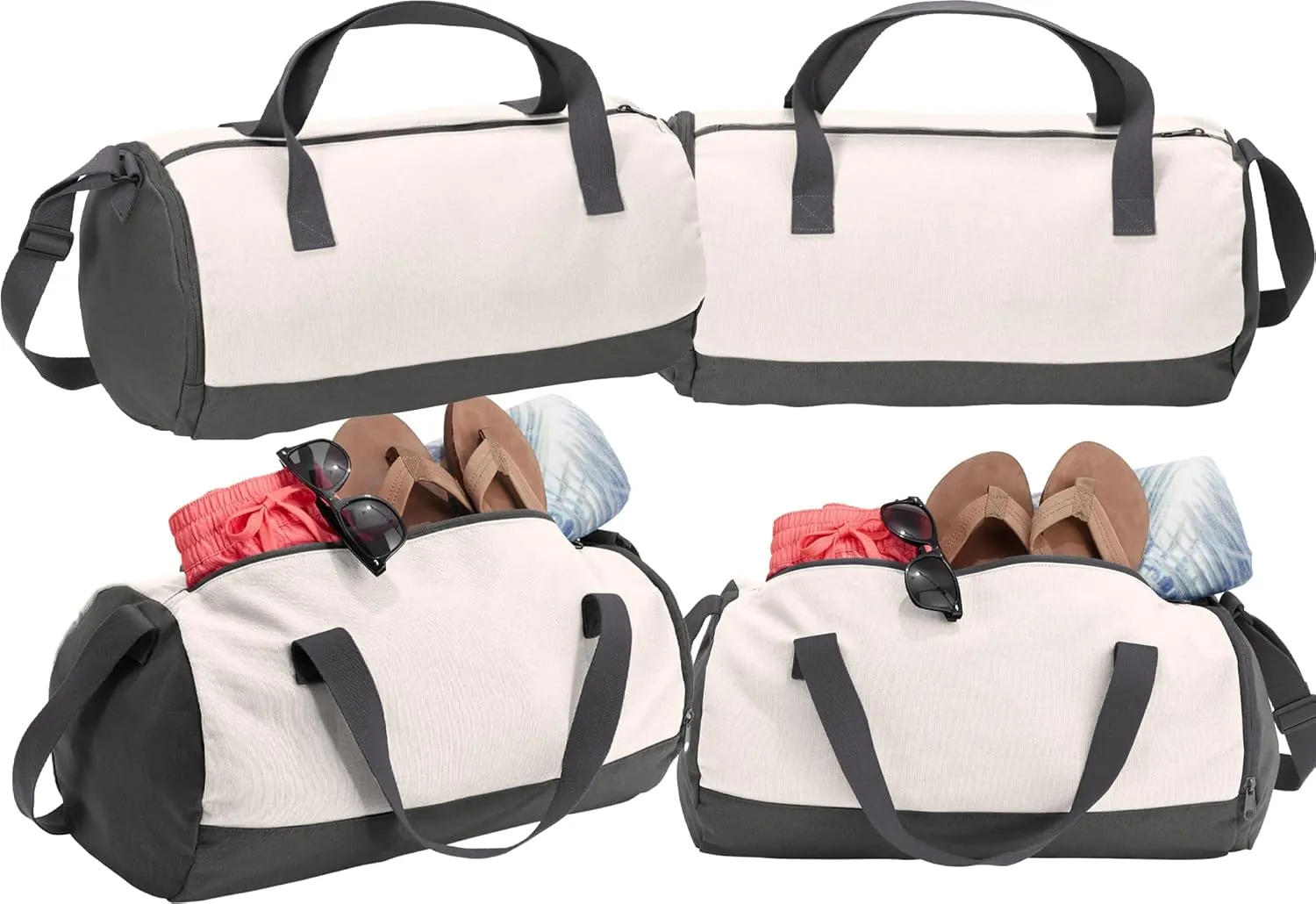 Custom Cotton Barrel Duffel - Perfect Gym Bag for Men & Women, Ideal Travel & Overnight Bag