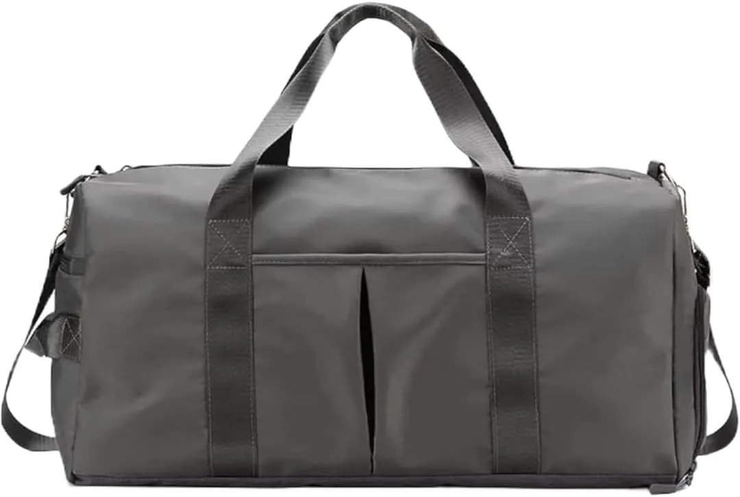 Custom Gym Bag - Durable & Stylish Personalized Duffle for Men & Women (Grey With Logo)