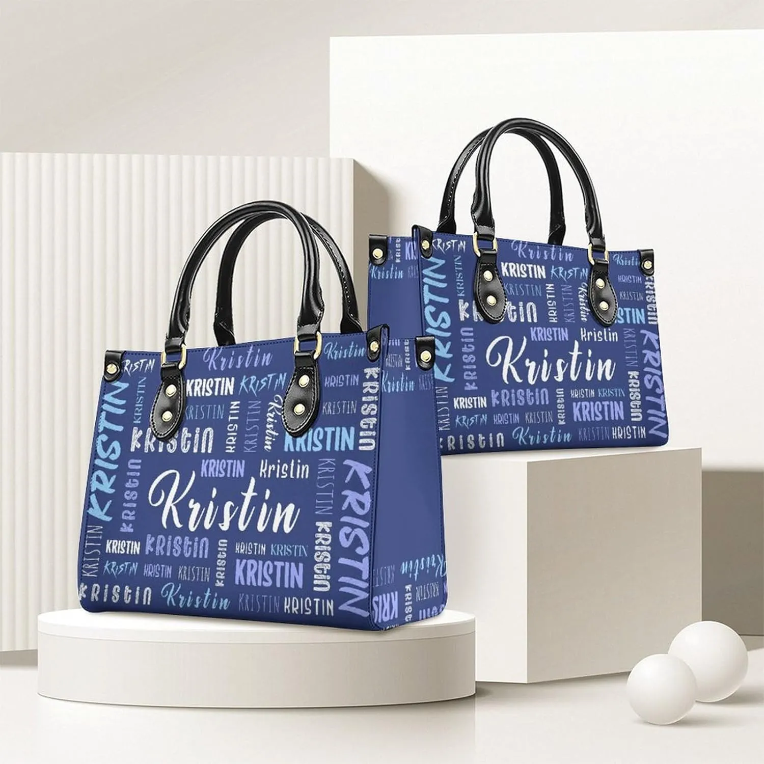 Custom Handbag for Women - Leather Tote Bag with Name, Photo for Mom, Teacher - Fashion Gifts for Birthday, Wedding