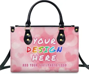 Custom Handbag for Women - Leather Tote Bag with Name, Photo for Mom, Teacher - Fashion Gifts for Birthday, Wedding