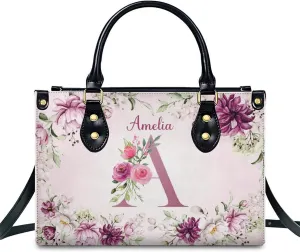 Custom Handbag for Women - Leather Tote Bag with Name, Photo for Mom, Teacher - Fashion Gifts for Birthday, Wedding
