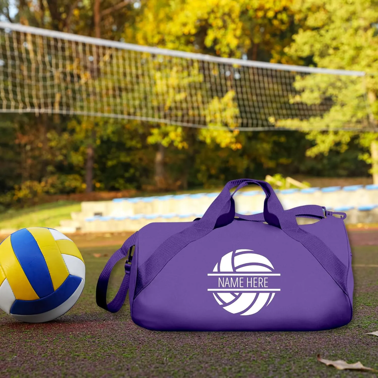 CUSTOMIZED GIRL Custom Volleyball Bag - Personalized Gym Duffle For Women - Red