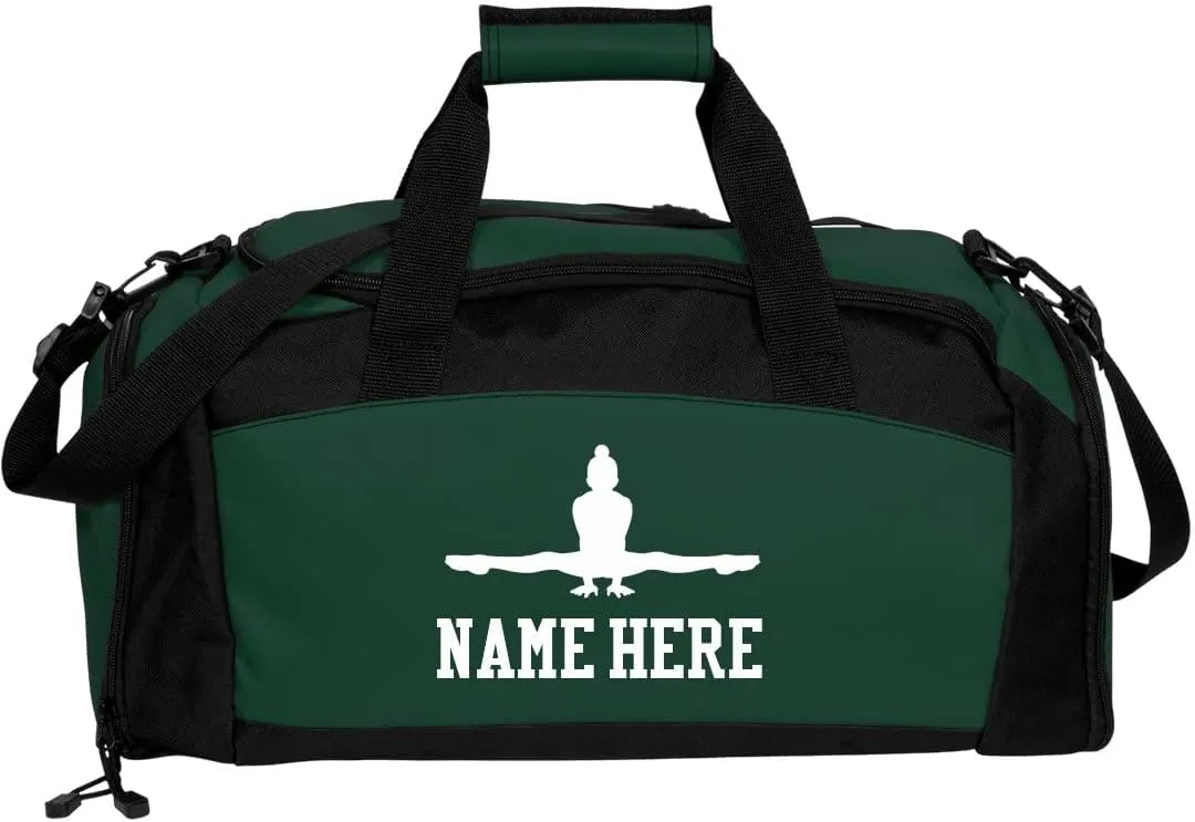 CUSTOMIZED GIRL Gym Duffel Bag Gymnastics Bag - Custom Name Gymnastics Bags Duffel Bag Gym - Personalized Gymnastics Duffel Bag for Kids Ideal for Practice and Competitions