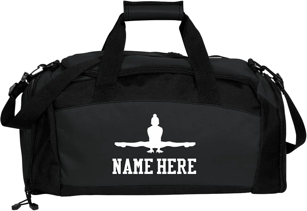 CUSTOMIZED GIRL Gym Duffel Bag Gymnastics Bag - Custom Name Gymnastics Bags Duffel Bag Gym - Personalized Gymnastics Duffel Bag for Kids Ideal for Practice and Competitions