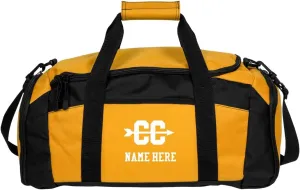 CustomizedGirl Cross Country Personalized Duffle Bag - Personalized Travel Bag with Front & Side Zippered Pocket, Custom Duffle Bag Name with Separate Side Pouch, Sports Duffle Bag for Kids & Adults