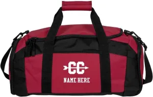 CustomizedGirl Cross Country Personalized Duffle Bag - Personalized Travel Bag with Front & Side Zippered Pocket, Custom Duffle Bag Name with Separate Side Pouch, Sports Duffle Bag for Kids & Adults