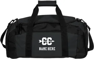 CustomizedGirl Cross Country Personalized Duffle Bag - Personalized Travel Bag with Front & Side Zippered Pocket, Custom Duffle Bag Name with Separate Side Pouch, Sports Duffle Bag for Kids & Adults