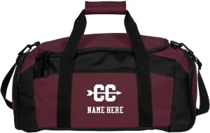 CustomizedGirl Cross Country Personalized Duffle Bag - Personalized Travel Bag with Front & Side Zippered Pocket, Custom Duffle Bag Name with Separate Side Pouch, Sports Duffle Bag for Kids & Adults