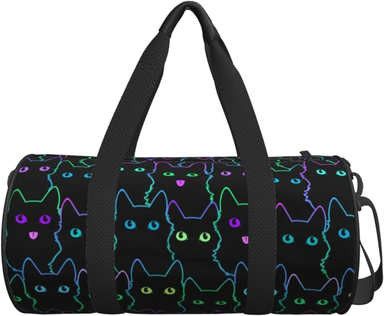 Cute Cats Silhouettes Sports Gym Bag Travel Duffel Bag Shoes Compartment For Men Women Foldable Lightweight Yoga Gym Sports Bag