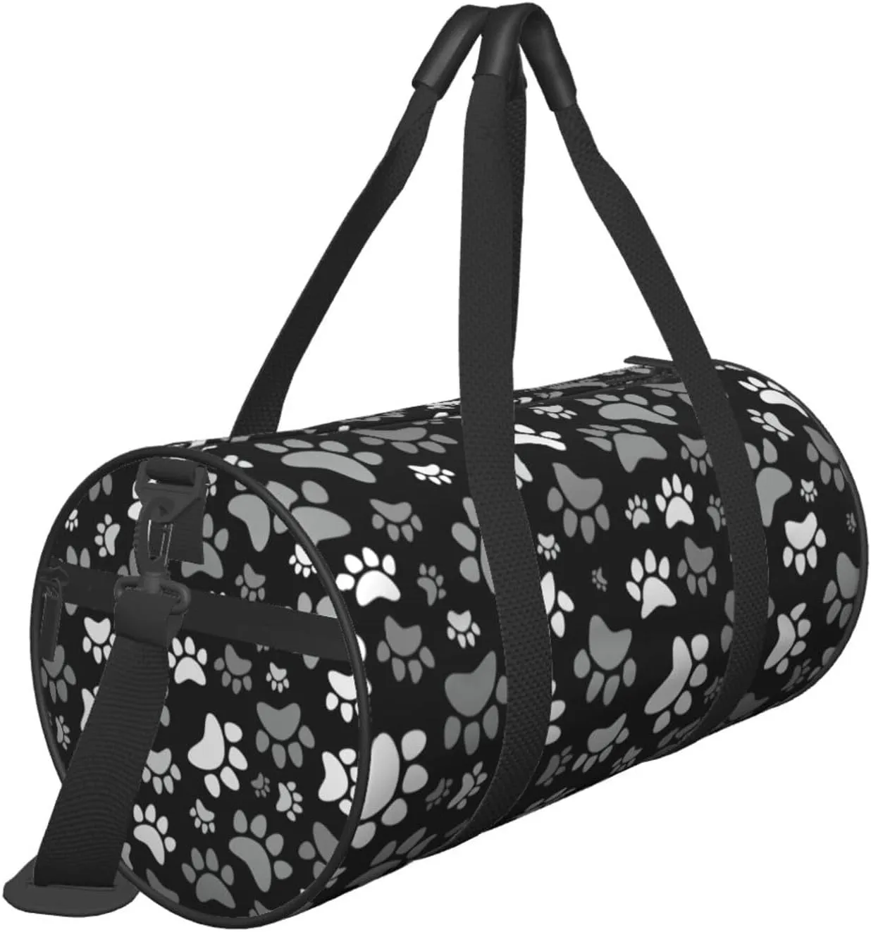Cute Dogs Paws Sports Gym Bag Travel Duffel Bag Shoes Compartment For Men Women Foldable Lightweight Yoga Gym Sports Bag