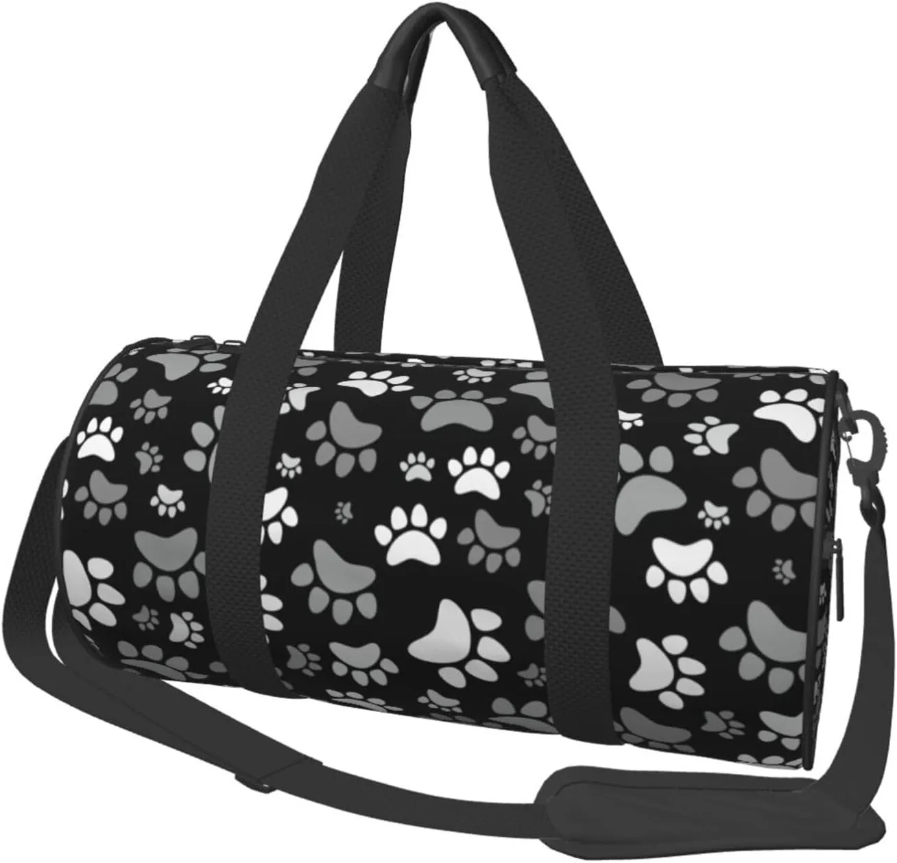 Cute Dogs Paws Sports Gym Bag Travel Duffel Bag Shoes Compartment For Men Women Foldable Lightweight Yoga Gym Sports Bag