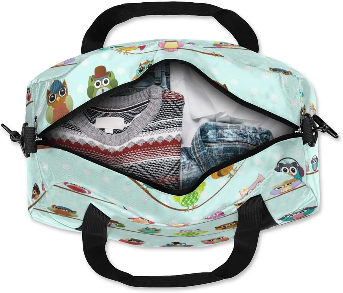 Cute Twig Owl Gym Bag, Duffle Bag, Weekender Bag, Duffel Bag, Overnight Bag, Travel Duffel Bag, Dance Bag, Tote Bag, Beach Bag, Pool Bag, Gym Duffle Bag, Carry on Bag