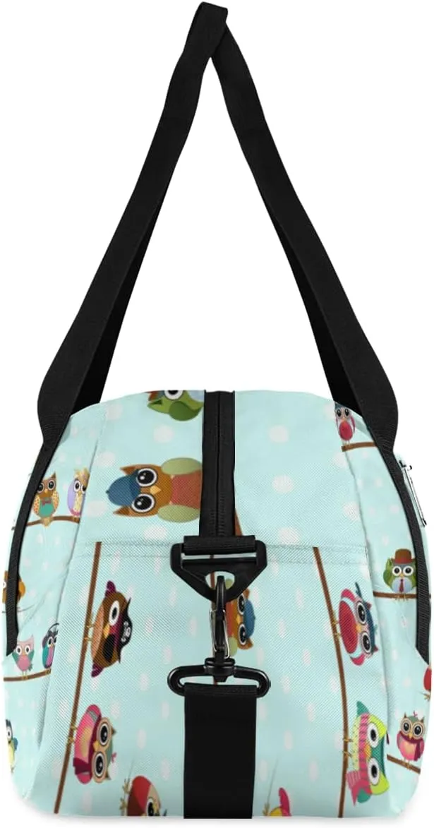 Cute Twig Owl Gym Bag, Duffle Bag, Weekender Bag, Duffel Bag, Overnight Bag, Travel Duffel Bag, Dance Bag, Tote Bag, Beach Bag, Pool Bag, Gym Duffle Bag, Carry on Bag