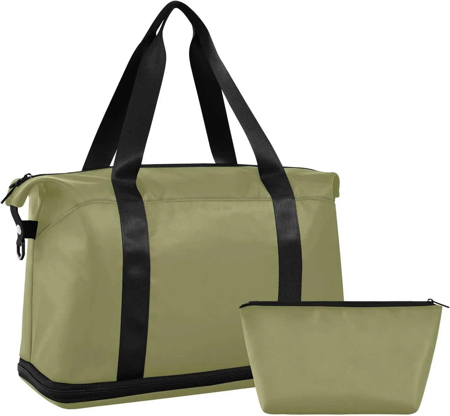 Dark Green Gym Bag for Women Men Travel Duffel Bag with Shoe Compartment Carry On Weekender Overnight Bags for Hospital Gym Travel