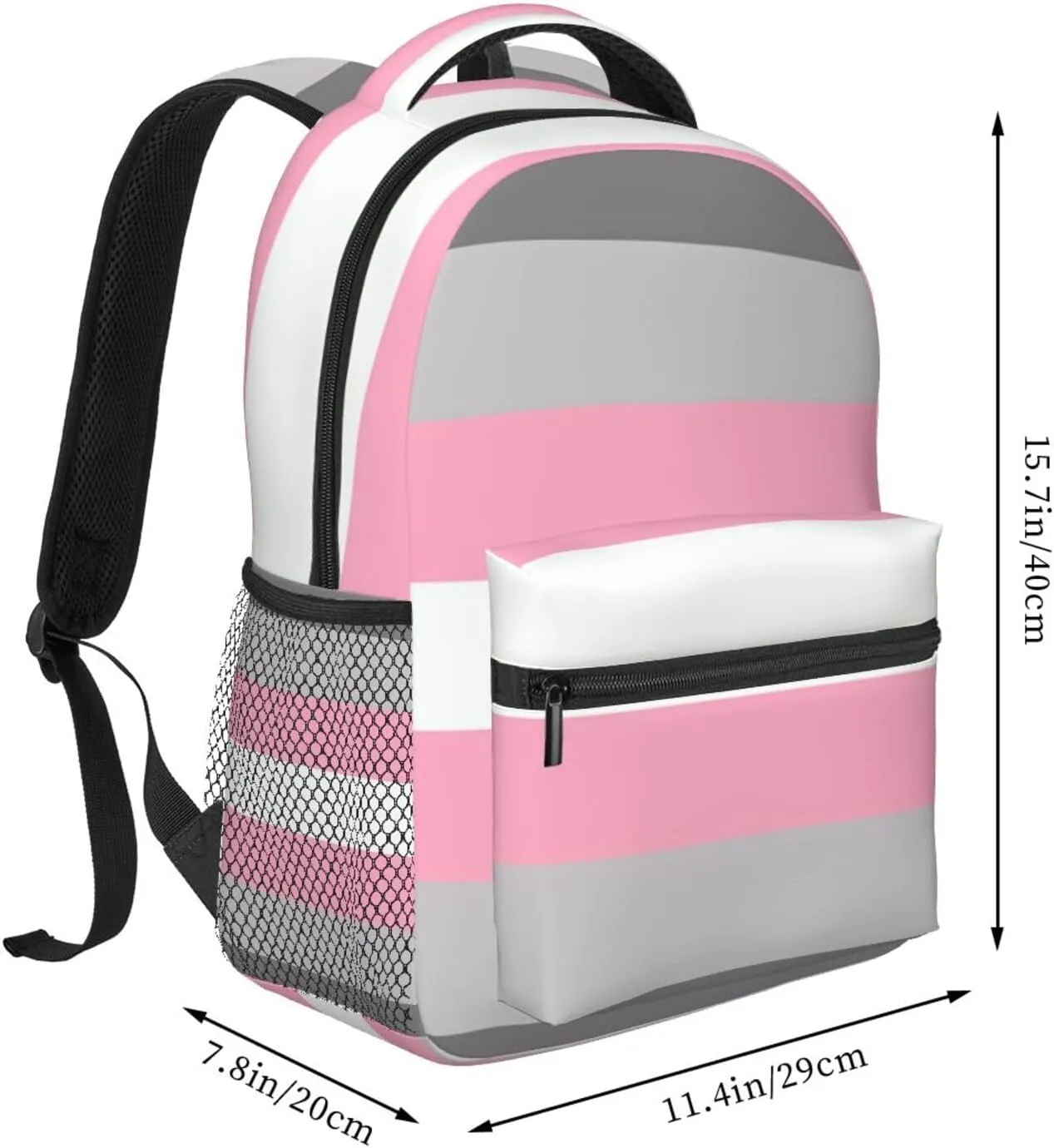 Demigirl Pride Flag Backpacks 15 Inch Laptop Backpack Multipurpose Double Shoulder Bag For Men Women Gifts