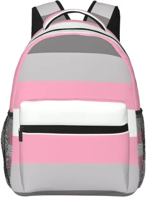 Demigirl Pride Flag Backpacks 15 Inch Laptop Backpack Multipurpose Double Shoulder Bag For Men Women Gifts