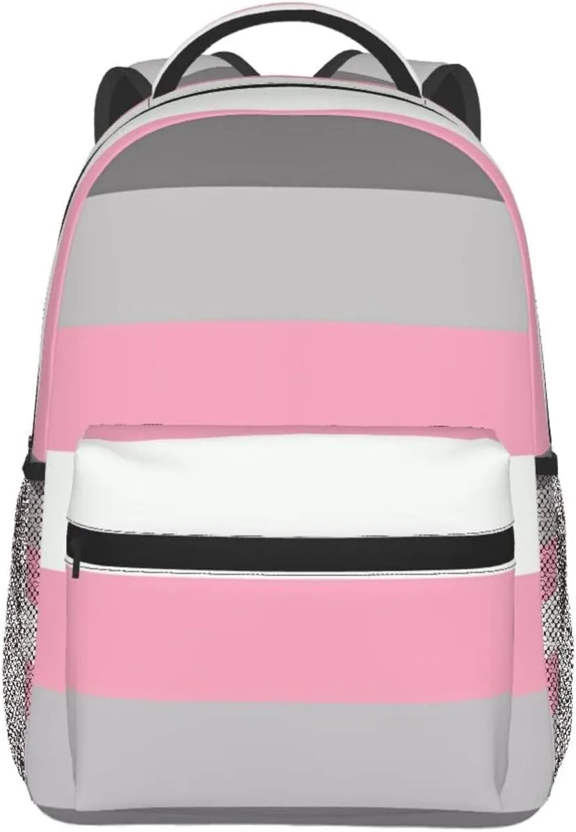 Demigirl Pride Flag Backpacks 15 Inch Laptop Backpack Multipurpose Double Shoulder Bag For Men Women Gifts