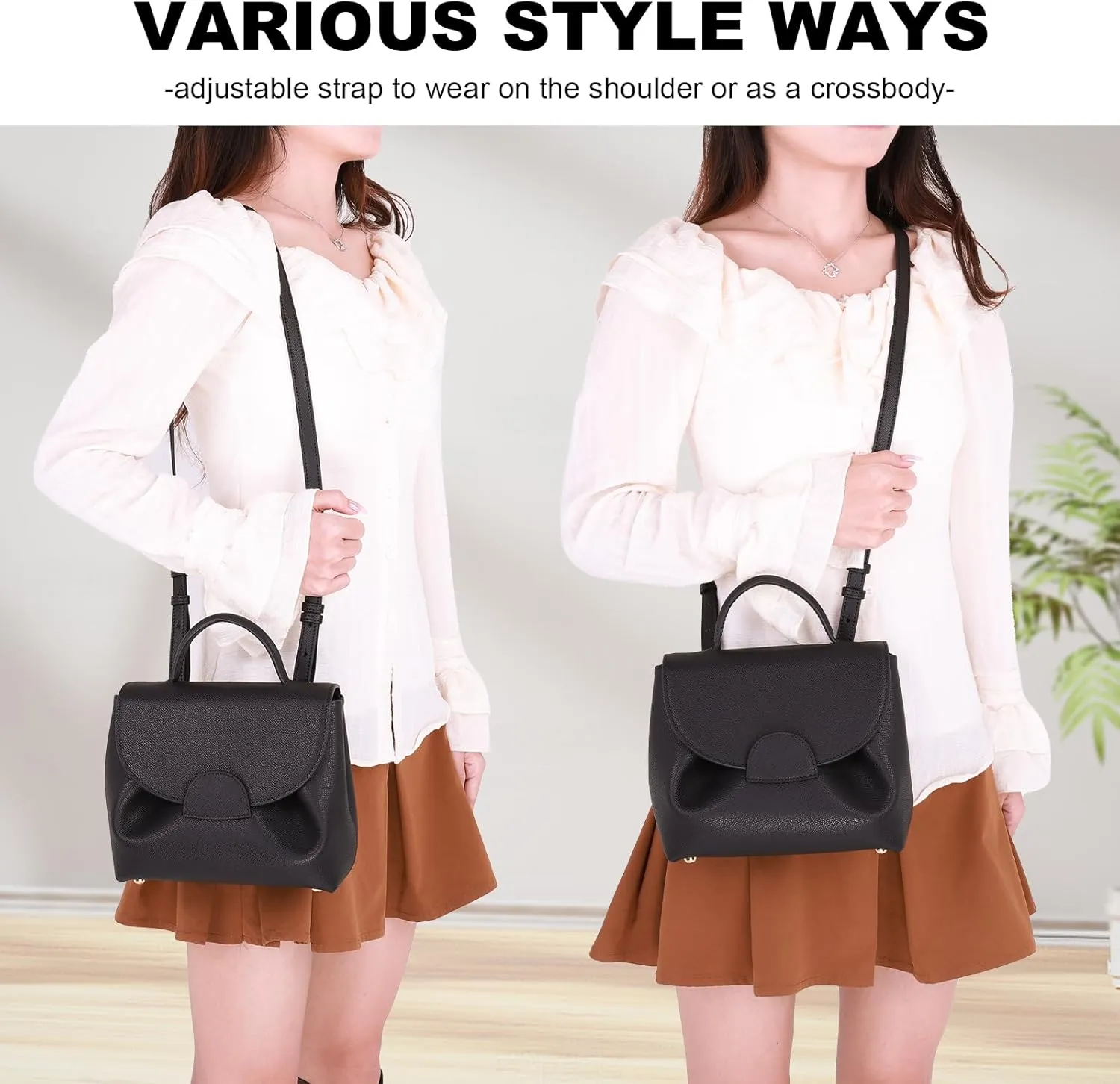 Designer Tote Bags for Women, Luxury Genuine Leather Crossbody Bag Trendy Purse Top Layer Cowhide Bag Women Shoulder Handbags