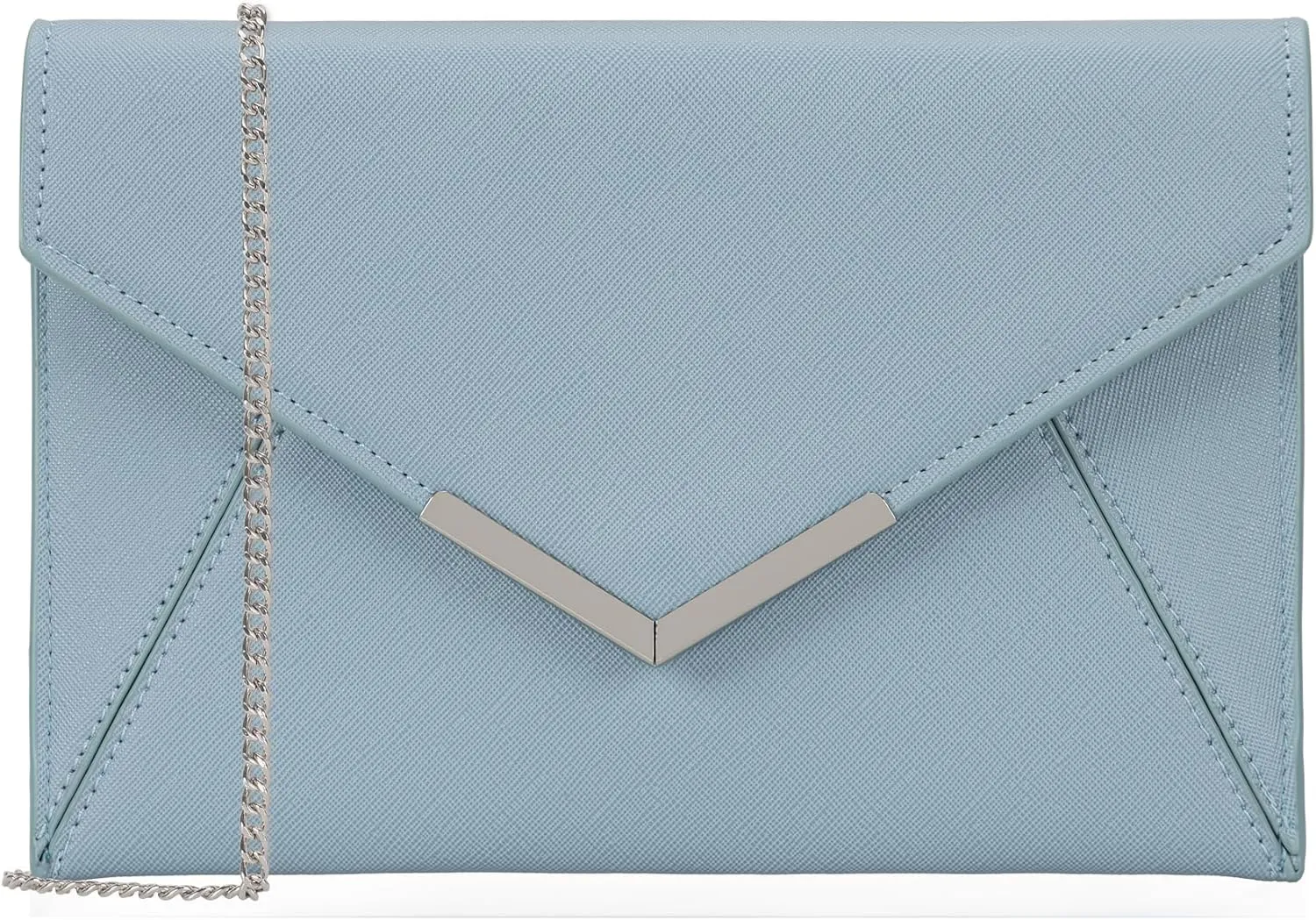 Dexmay Women Envelope Clutch Handbag Medium Saffiano Leather Foldover Clutch Purse