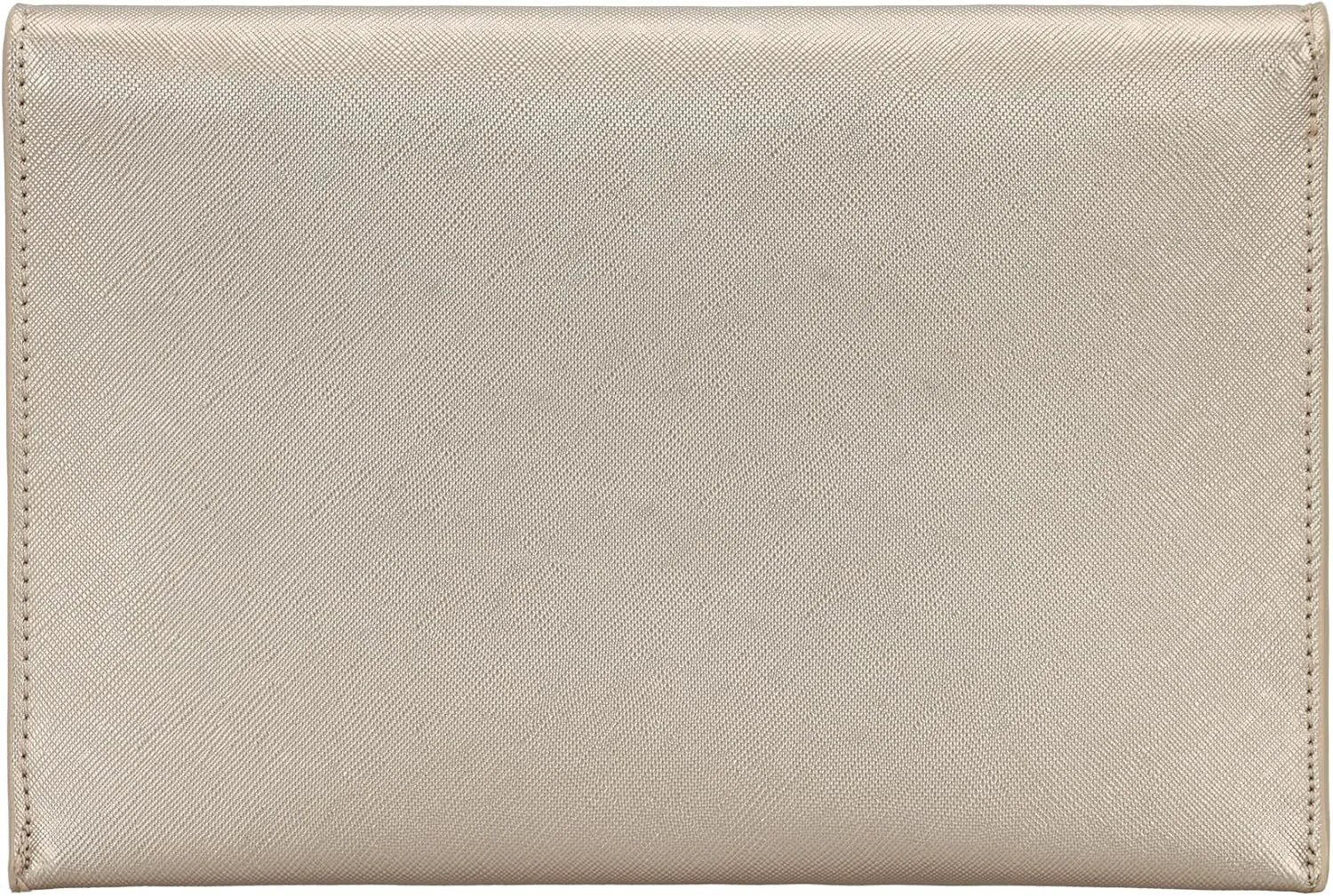 Dexmay Women Envelope Clutch Handbag Medium Saffiano Leather Foldover Clutch Purse