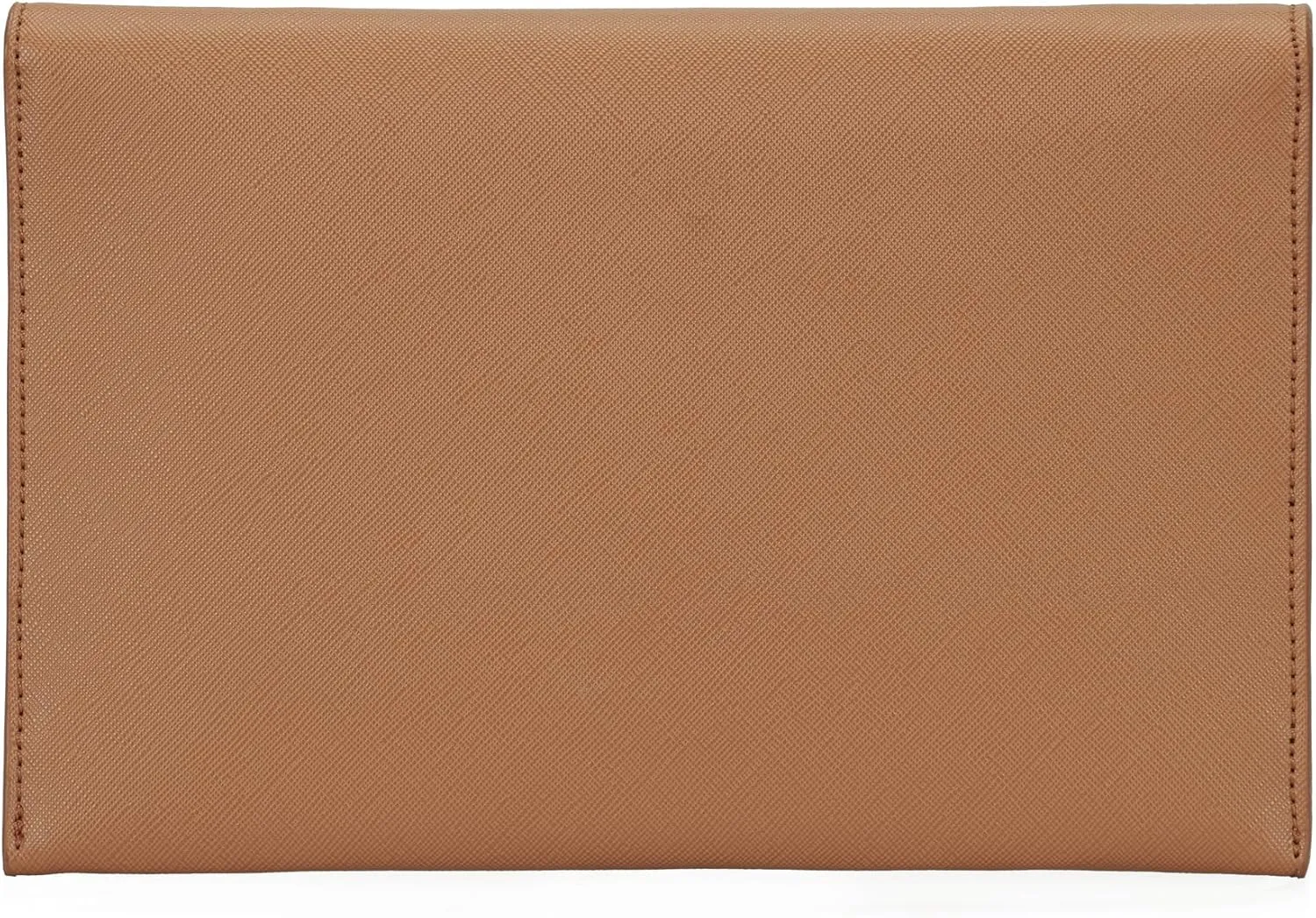 Dexmay Women Envelope Clutch Handbag Medium Saffiano Leather Foldover Clutch Purse