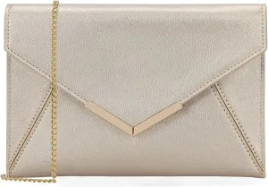 Dexmay Women Envelope Clutch Handbag Medium Saffiano Leather Foldover Clutch Purse