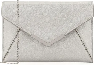 Dexmay Women Envelope Clutch Handbag Medium Saffiano Leather Foldover Clutch Purse