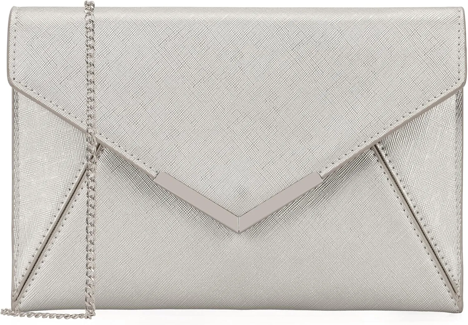 Dexmay Women Envelope Clutch Handbag Medium Saffiano Leather Foldover Clutch Purse