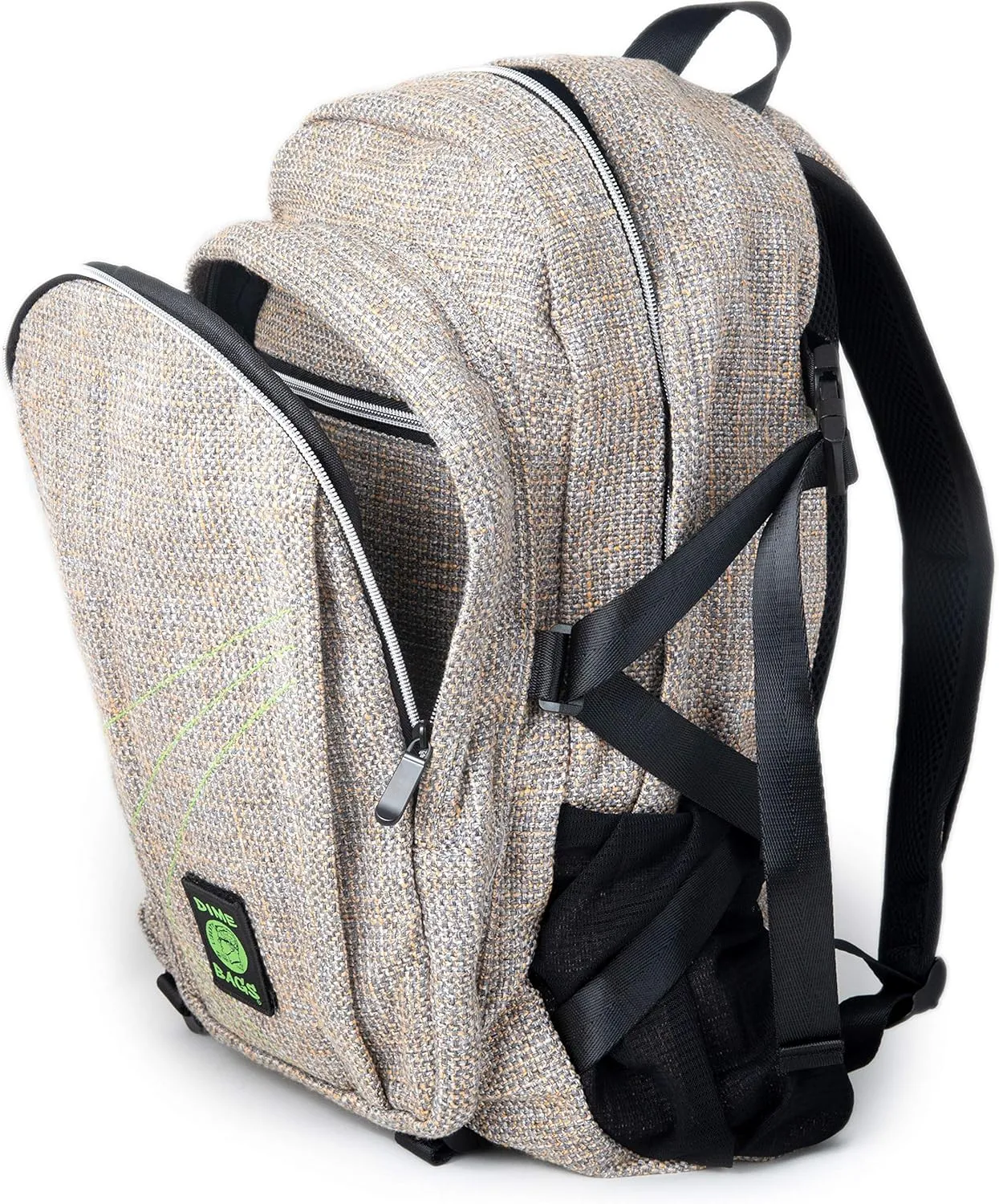 DIME BAGS - Classic Backpack - Backpack for All Genders - Includes & Airtight (Hemp Material, Sand)